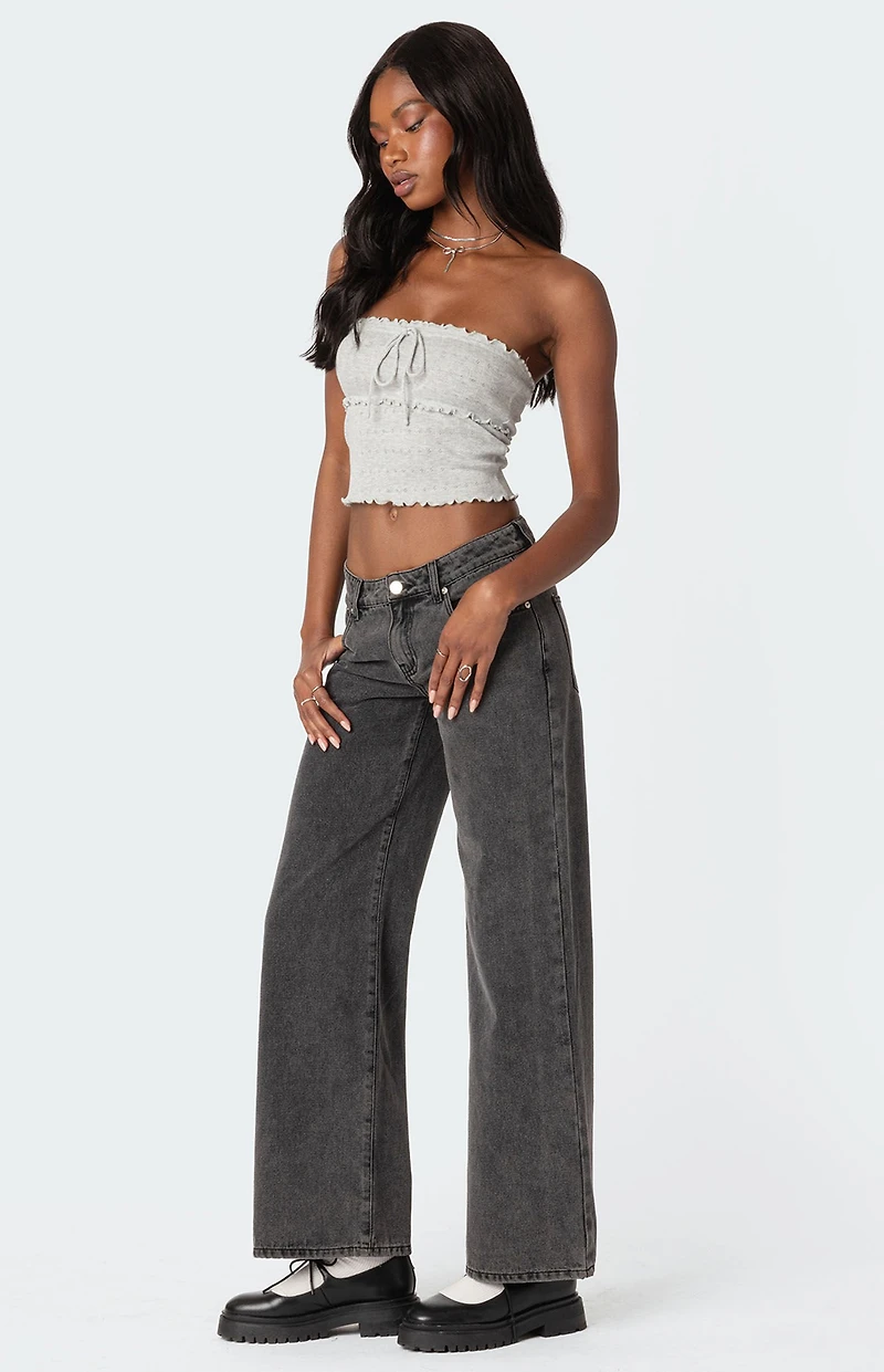 Edikted Savannah Pointelle Tube Top