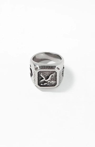 Pacsun Silver Eagle Signet Ring
