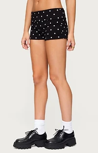 Edikted Chelsie Polka Dot Foldover Shorts