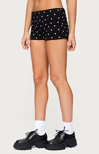 Edikted Chelsie Polka Dot Foldover Shorts
