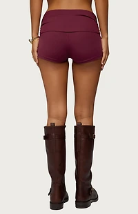 Edikted Rusana Swirl Ruched Micro Shorts