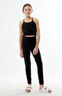 PAC 1980 Kids WHISPER Active Black Pocket Yoga Pants