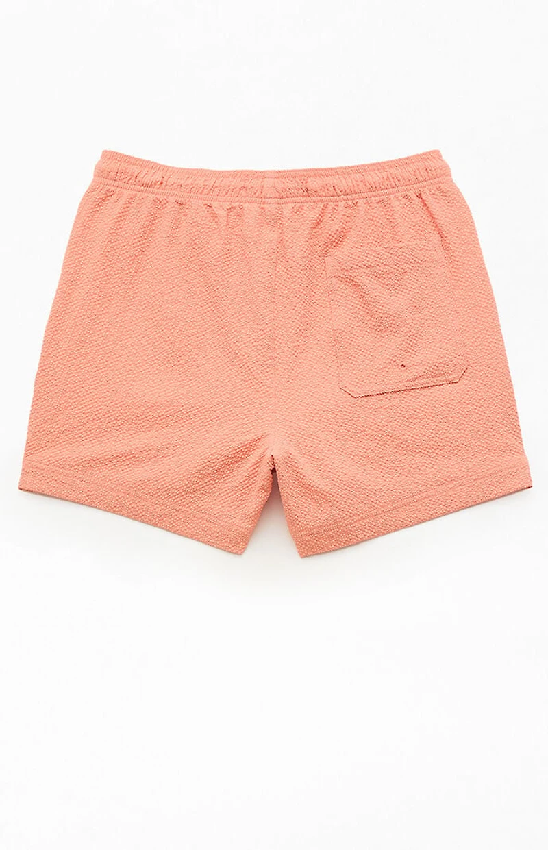 Pacsun Lucy's Seersucker 4.5" Swim Trunks