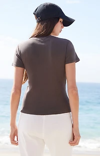 John Galt Light Brown Loreen Short Sleeve Top