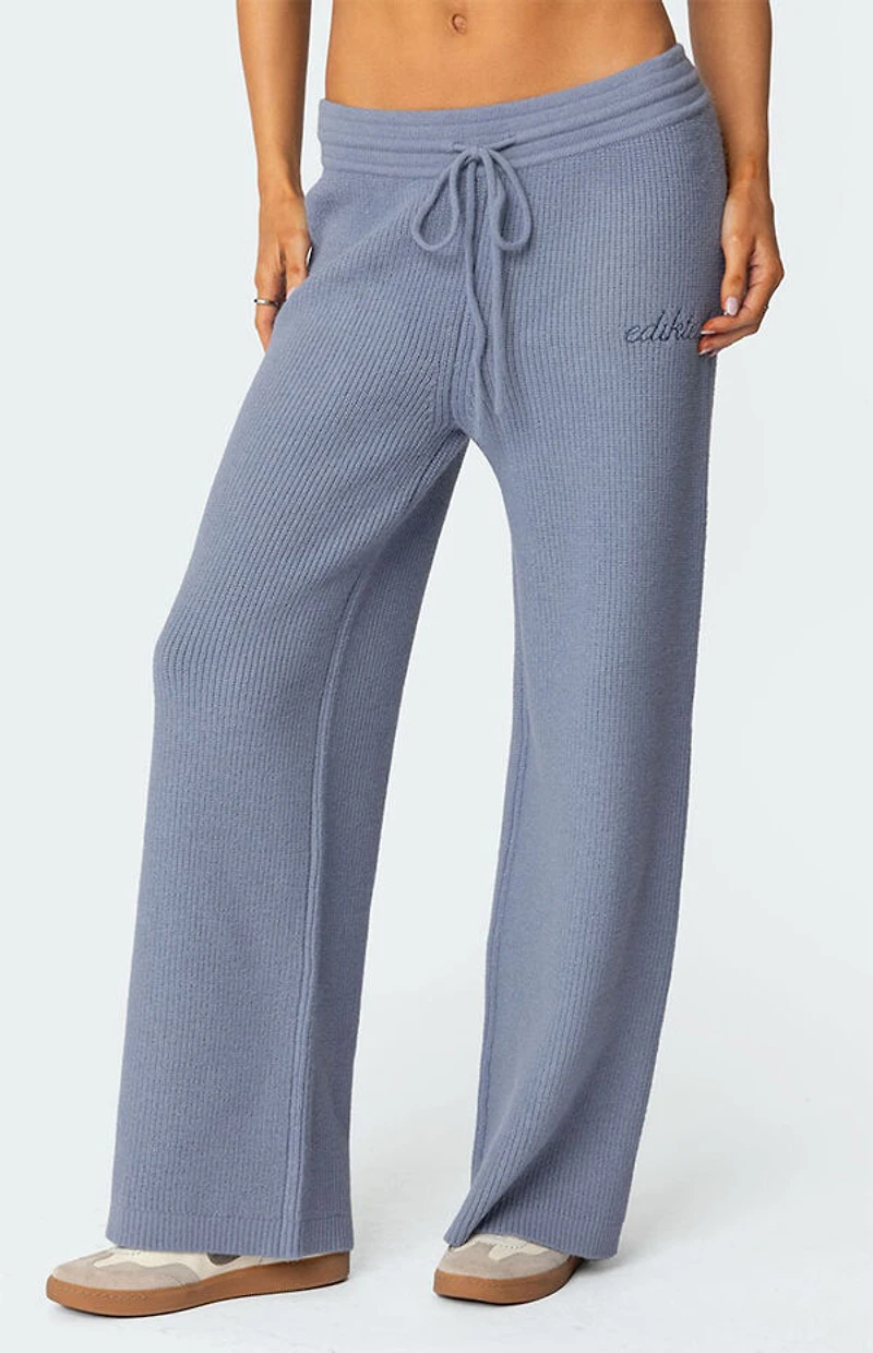 Edikted Kris Ribbed Knit Sweatpants