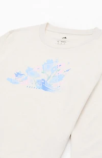 adidas Kids Oatmeal Floral Logo Long Sleeve T-Shirt