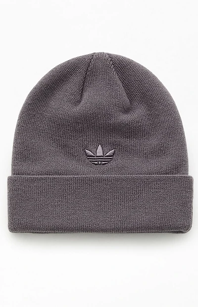 adidas Gray Offset 3-Stripes Beanie