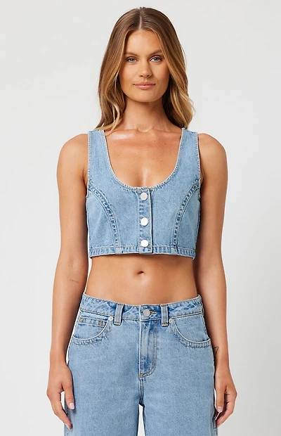 ABRAND x Rip Curl Ariane Denim Top