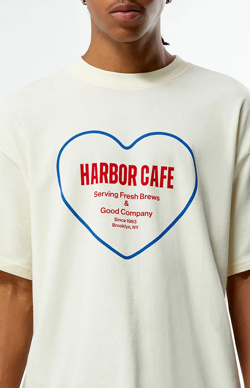 Pacsun Cream Harbor Cafe T-Shirt