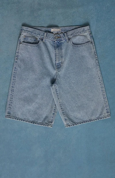 Pacsun Austin Extreme Baggy Jean Shorts Light Blue