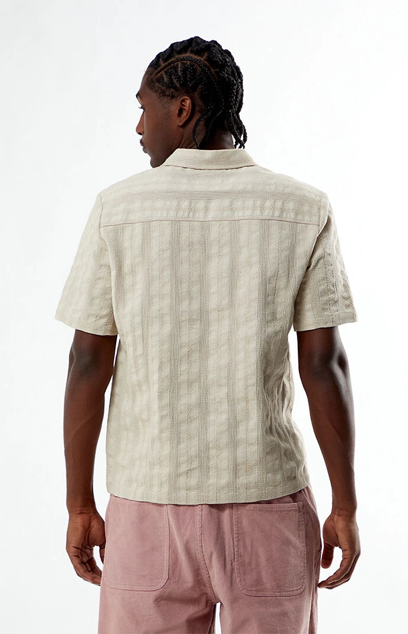 Pacsun Tan Texture Woven Camp Shirt