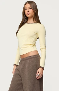 Edikted Zander Contrast Long Sleeve T-Shirt