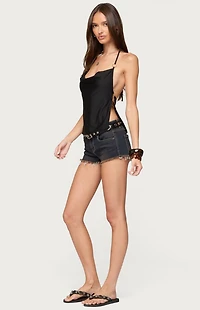 Edikted Bella Cowl Neck Halter Top