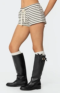 Edikted Jordyn Striped Drawstring Shorts
