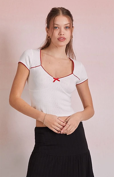 Beverly and Beck Emma Pointelle T-Shirt