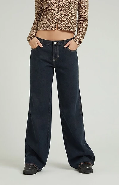 Pacsun Casey Low Rise Baggy Jeans Dark Indigo