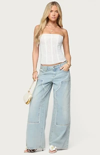 Edikted Reed Sheer Mesh Corset