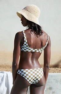 MAI Checkerboard Bonita High Cut Bikini Bottom