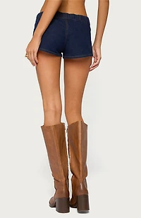 Edikted Aggie Denim Micro Shorts