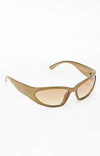 Pacsun Jade Plastic Shield Sunglasses