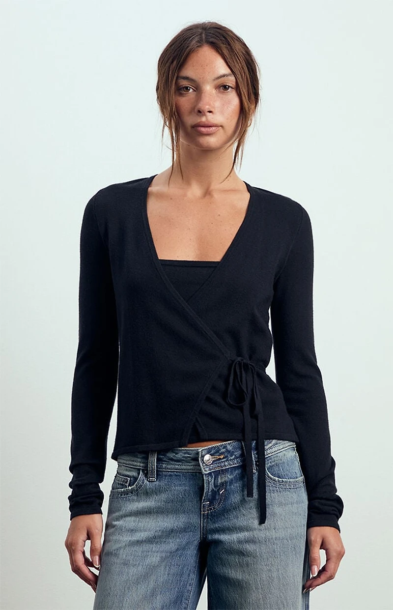 Beverly and Beck Adelaide Wrap Long Sleeve Sweater