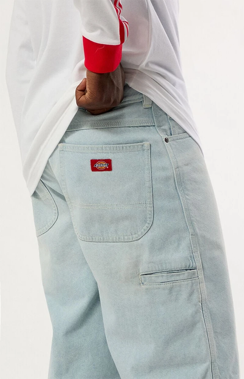 Dickies Light Blue Loose Jean Shorts