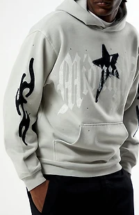 Pacsun Midnight Raw Applique Rhinestone Hoodie