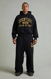 Fear of God ESSENTIALS Vintage Black Lounge Fleece Baggy Sweatpants