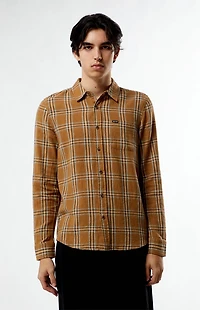 Brixton Charter Linen Blend Plaid Shirt