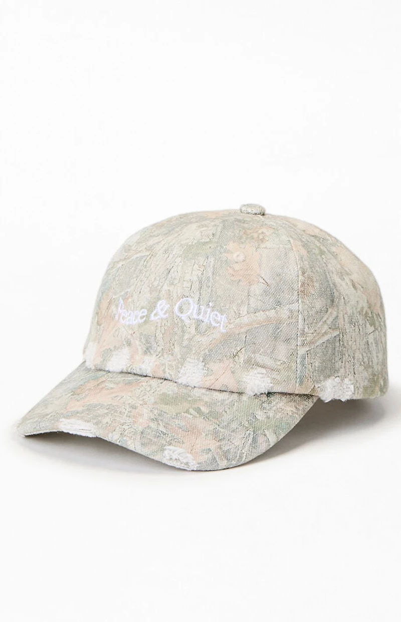 MUSEUM OF PEACE & QUIET Wordmark Camo Dad Hat