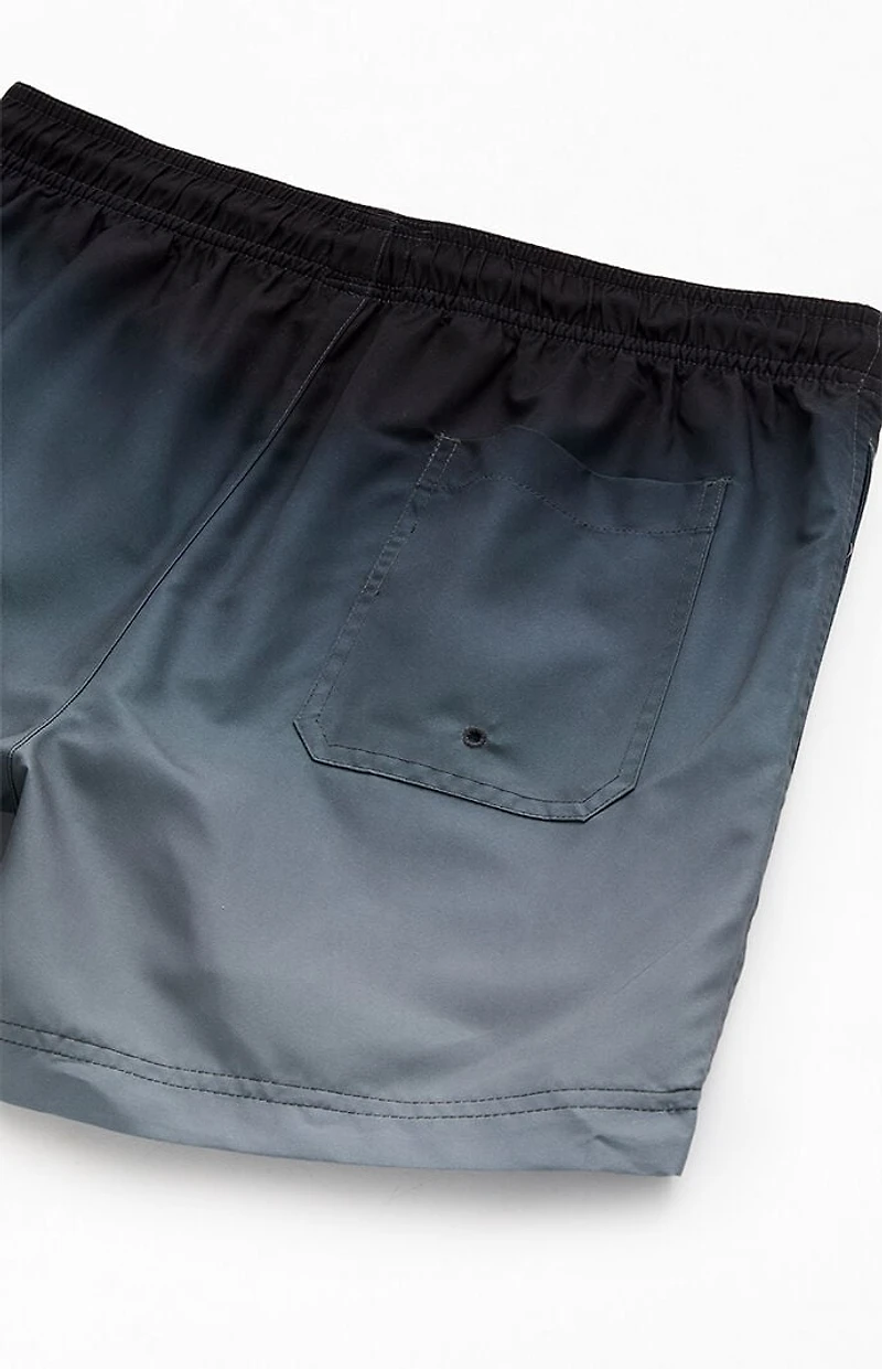 Pacsun Black Gradient Eco 4.5" Swim Trunks