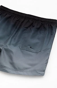 Pacsun Black Gradient Eco 4.5" Swim Trunks