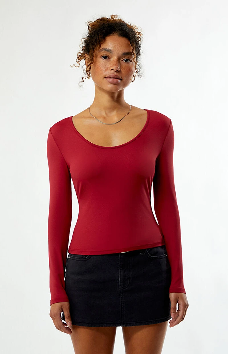 Your Favorite Demi Scoop Neck Long Sleeve Top