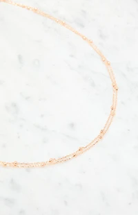 John Galt Double Chain Beaded Necklace