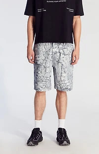 Pacsun Backwoods Light Camo Tree Denim Baggy Shorts