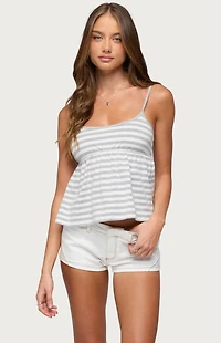 Edikted Zacharia Striped Babydoll Top