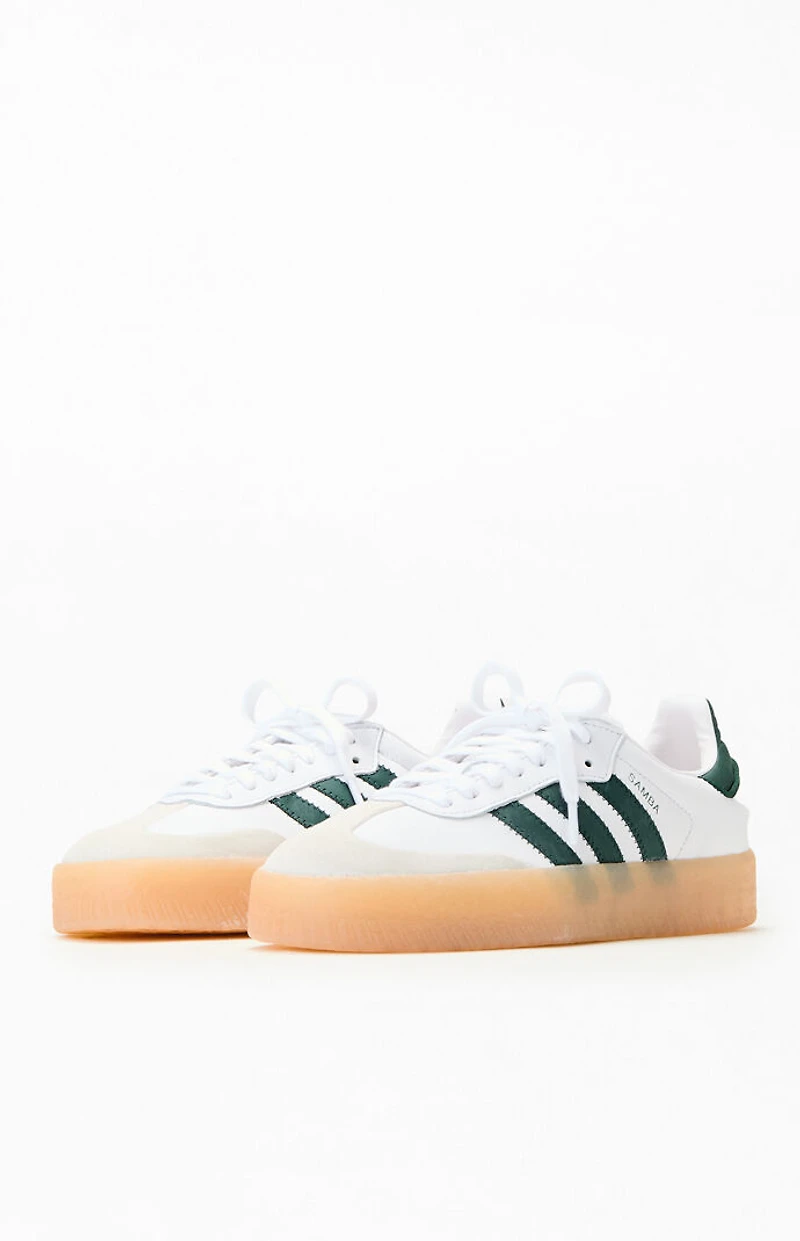 adidas Women's Green & White Samba Sneakers