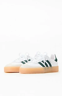 adidas Women's Green & White Samba Sneakers