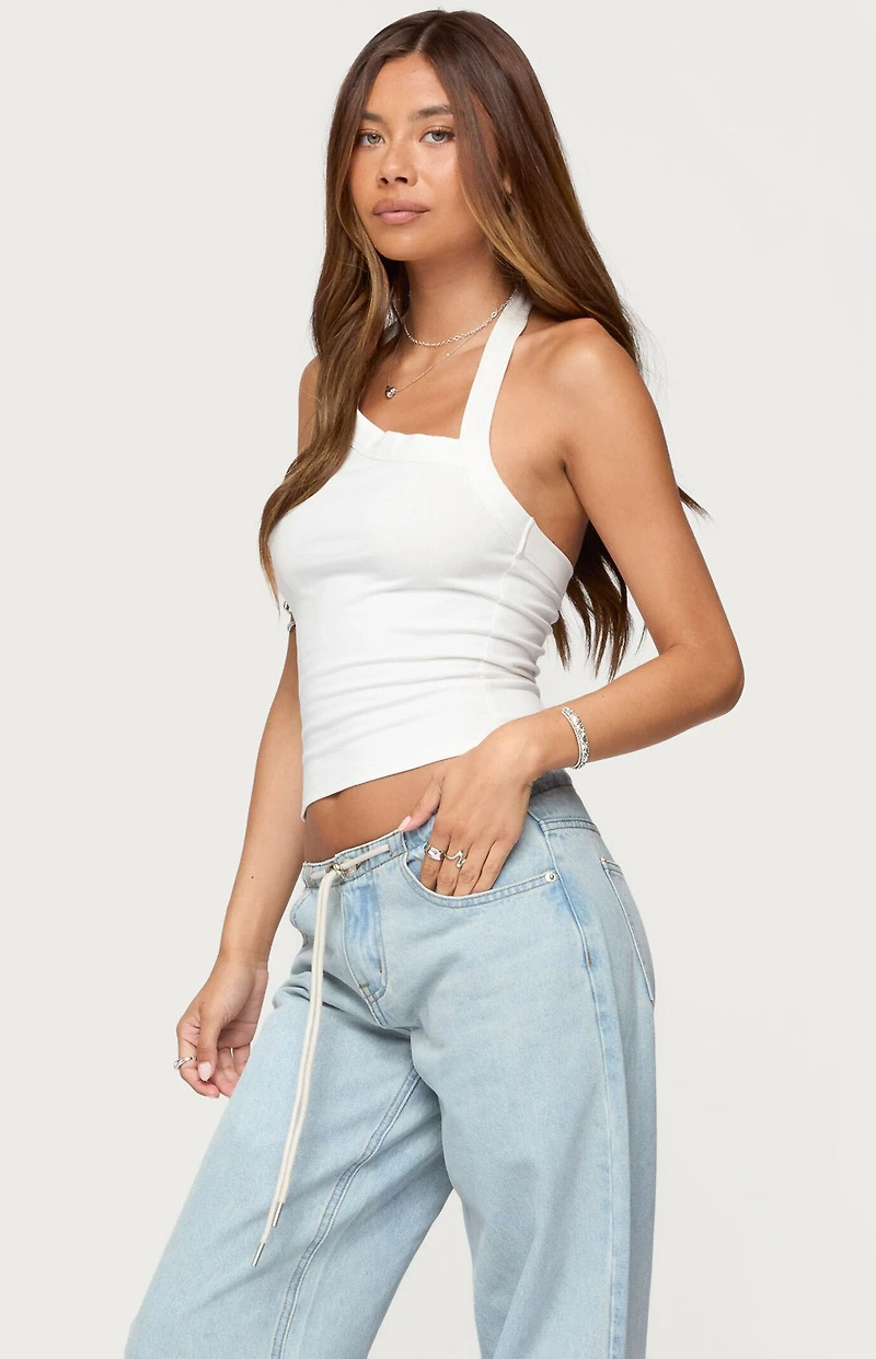 Edikted Kylan Asymmetric Halter Top