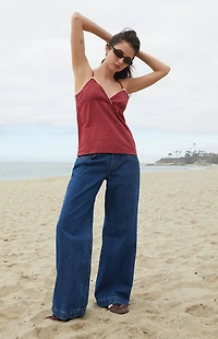 John Galt Red Plaid Edith Tank Top