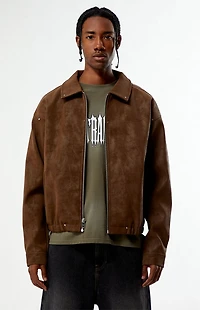 Pacsun Alex Studded Faux Leather Gas Jacket