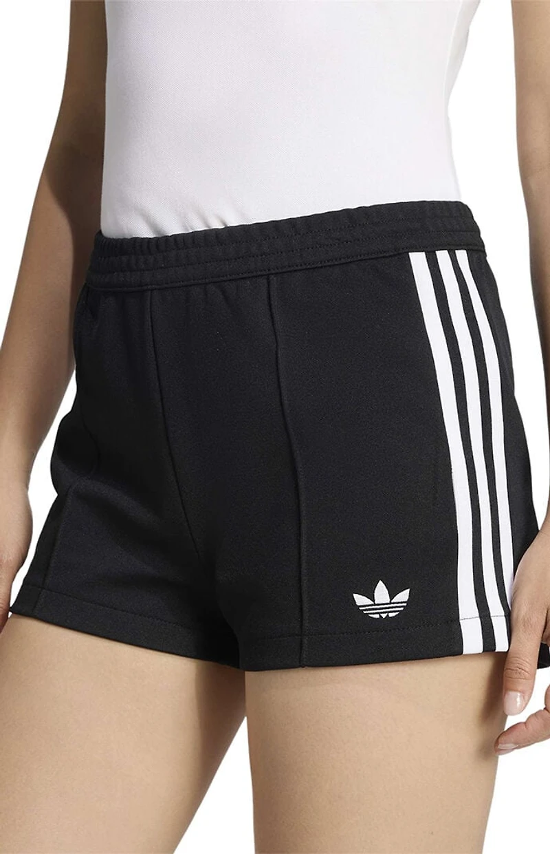 adidas Black & White 3-Stripes Brief Shorts