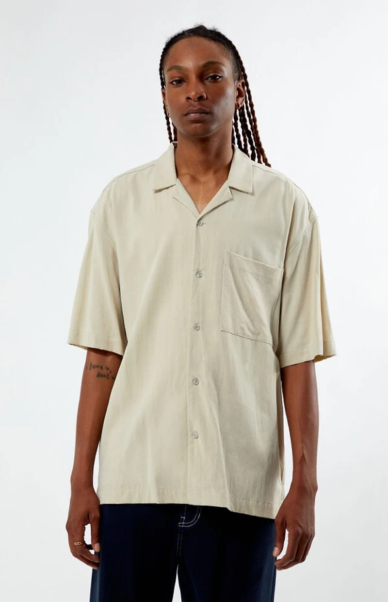 Pacsun Suede Tencel Camp Shirt