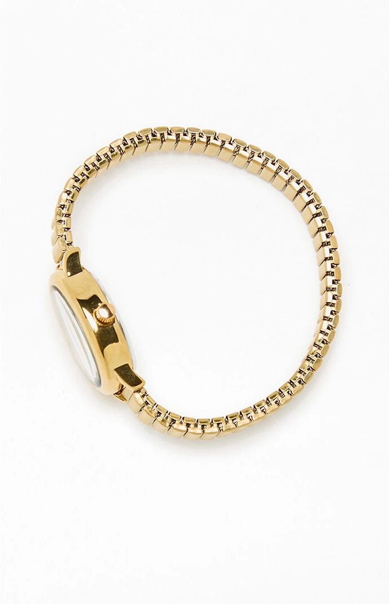 Pacsun Gold Oval Metal Watch
