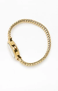Pacsun Gold Oval Metal Watch