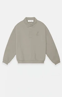 Fear of God ESSENTIALS Smoke Grey Classic Polo Sweatshirt