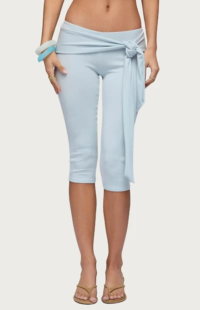 Edikted Adara Tie Capri Pants