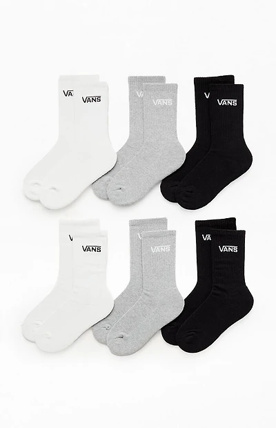 Vans Kids 6-Pack Classic Crew Socks