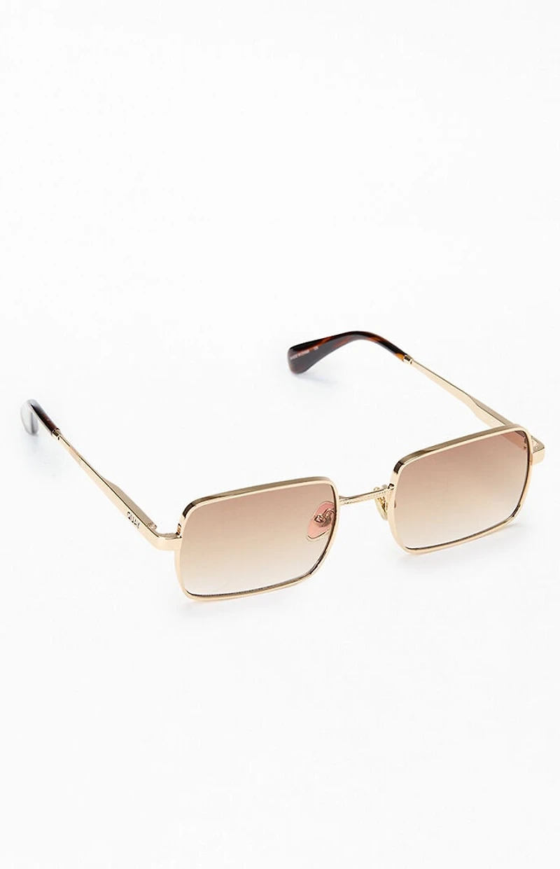 Quay DND Metal Rectangle Sunglasses