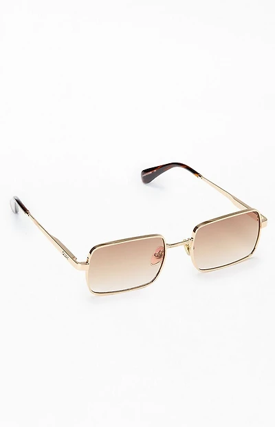 Quay DND Metal Rectangle Sunglasses